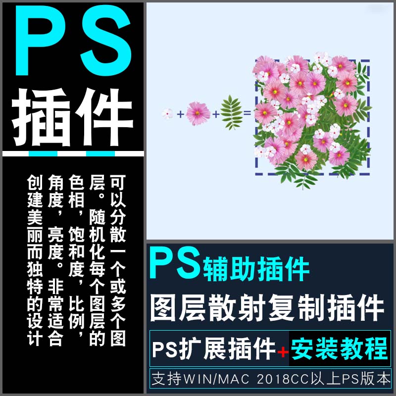 ps25圖層散射復(fù)制插件