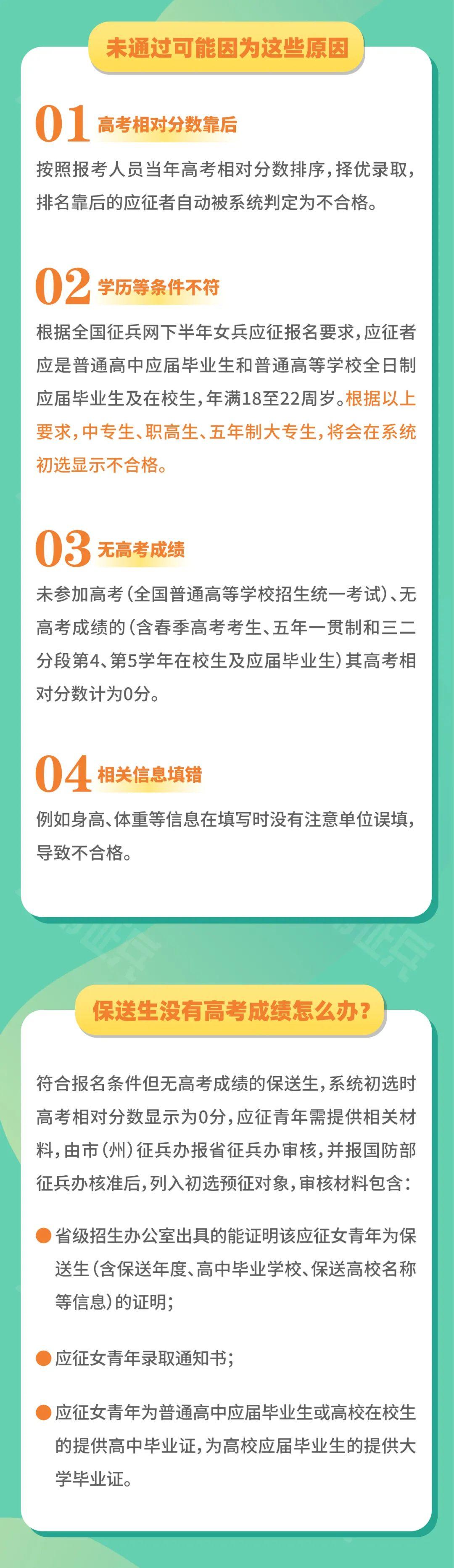 女兵初選結(jié)果公布，你關(guān)心的問題都在這里！（附入圍分?jǐn)?shù)線）(圖3)